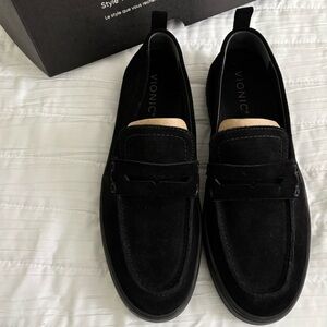Vionic Uptown Travel Packable Comfort Loafer Black Suede 7.5 Like New Condition